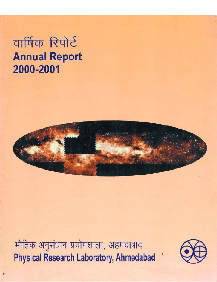 Book Annual Report 2000-2001 Frontpage Image