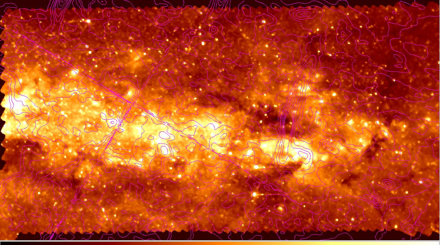 C with VLA contours